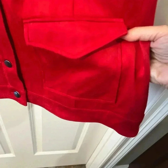TRIBAL WOMEN’S MICROSUEDE RED JACKET SIZE XL - Picture 6 of 7